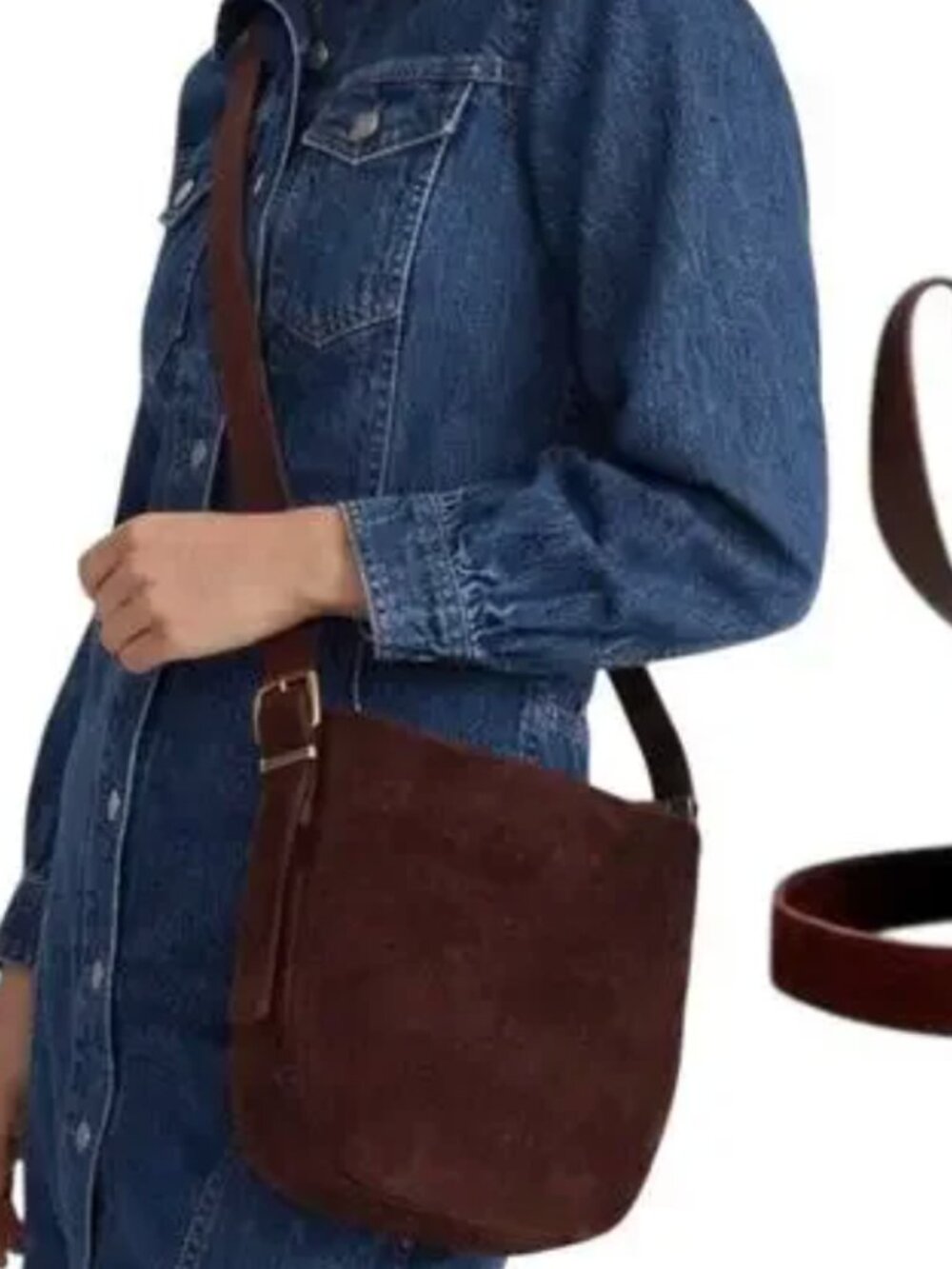 Madewell The Essential Mini Bucket Tote Chocolate Raisin Brown Suede